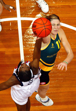 Lauren Jackson, representing the Australian Boomers