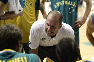 Goorjian coaches the Boomers