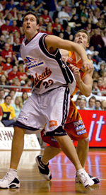 Matt Burston against the Melbourne Tigers