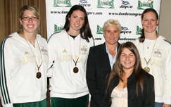 Michele in Dandenong with athletes